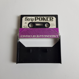 Strip Poker kazetta - régi számítógépes játékszoftver.