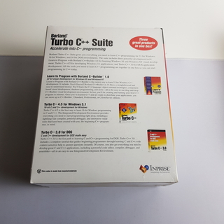 Termék neve és típusa: Borland Turbo C++ Suite, C++ programozás fejlesztői környezet.