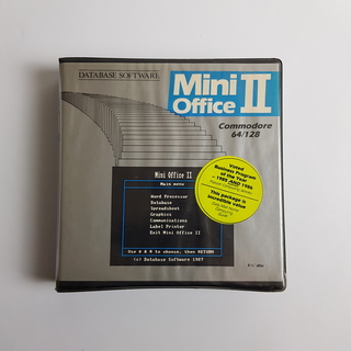 Mini Office II üzleti szoftvercsomag a Commodore 64/128 számítógépekhez.