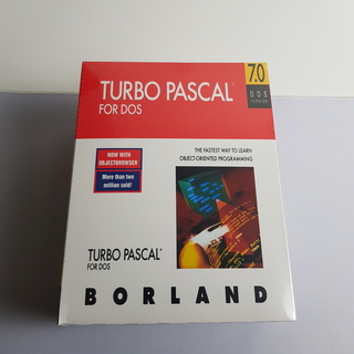 Turbo Pascal 7.0 - programozási nyelv és környezet DOS operációs rendszerhez.