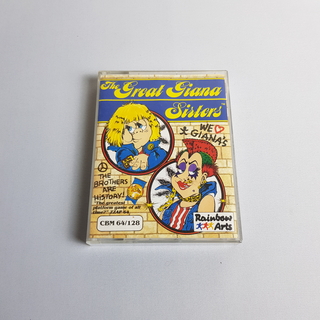 The Great Giana Sisters retro videojáték kazettával.